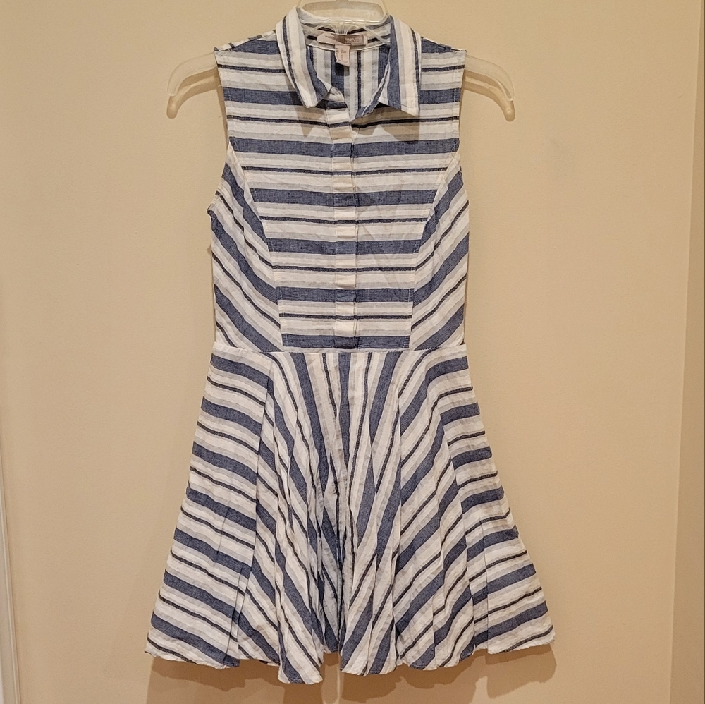 Striped Button Down Collared Dress - image 2